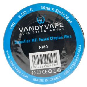 Vandy Vape Hilo Superfine MTL Fused Clapton Wire Ni80
