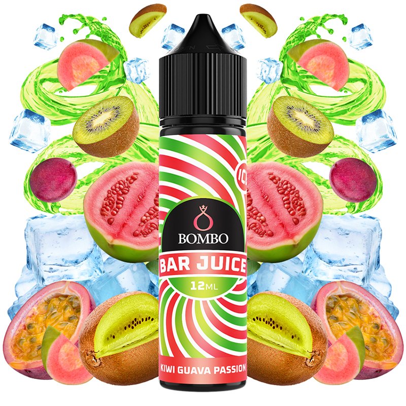Bombo Bar Juice Aroma Kiwi Guava Passion Ice 12ml Longfill