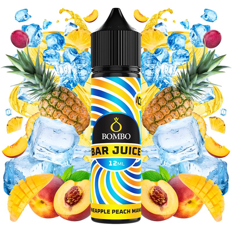 Bombo Bar Juice Aroma Pineapple Peach Mango Ice 12ml Longfill
