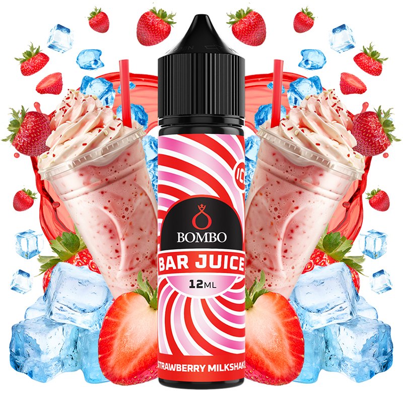 Bombo Bar Juice Aroma Strawberry Milkshake Ice 12ml Longfill