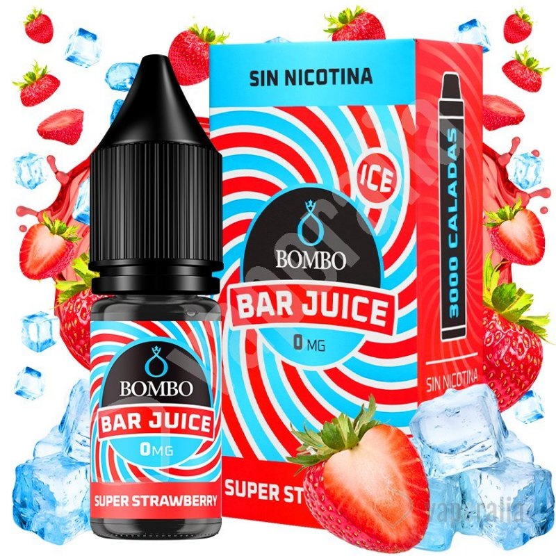 Bar Juice by Bombo Super Strawberry Ice 10ml 0mg/ml Nicotina