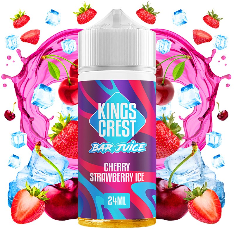Kings Crest Bar Juice Aroma Cherry Strawberry Ice 24ml/120 (Longfill)