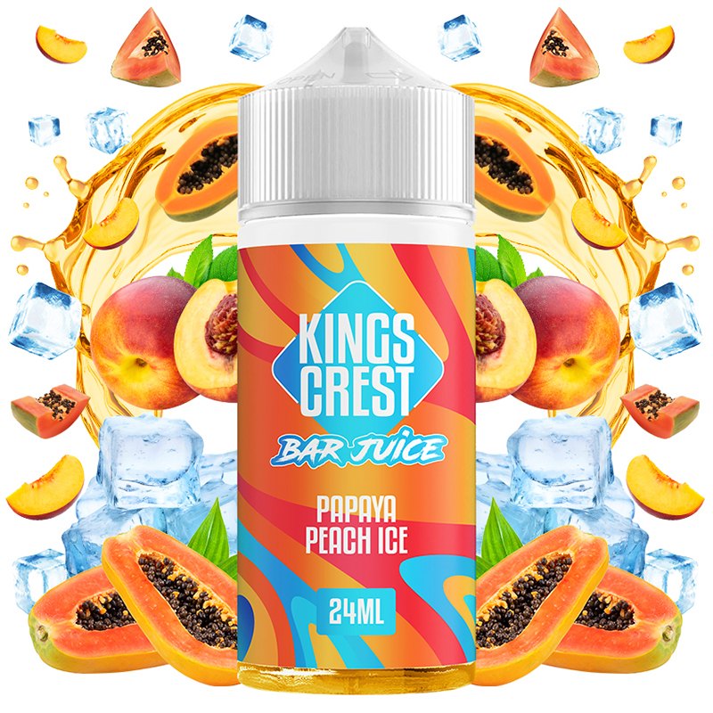 Kings Crest Bar Juice Aroma Papaya Peach Ice 24ml/120 (Longfill)
