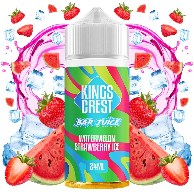 Kings Crest Bar Juice Aroma Watermelon Strawberry Ice 24ml/120 Longfill