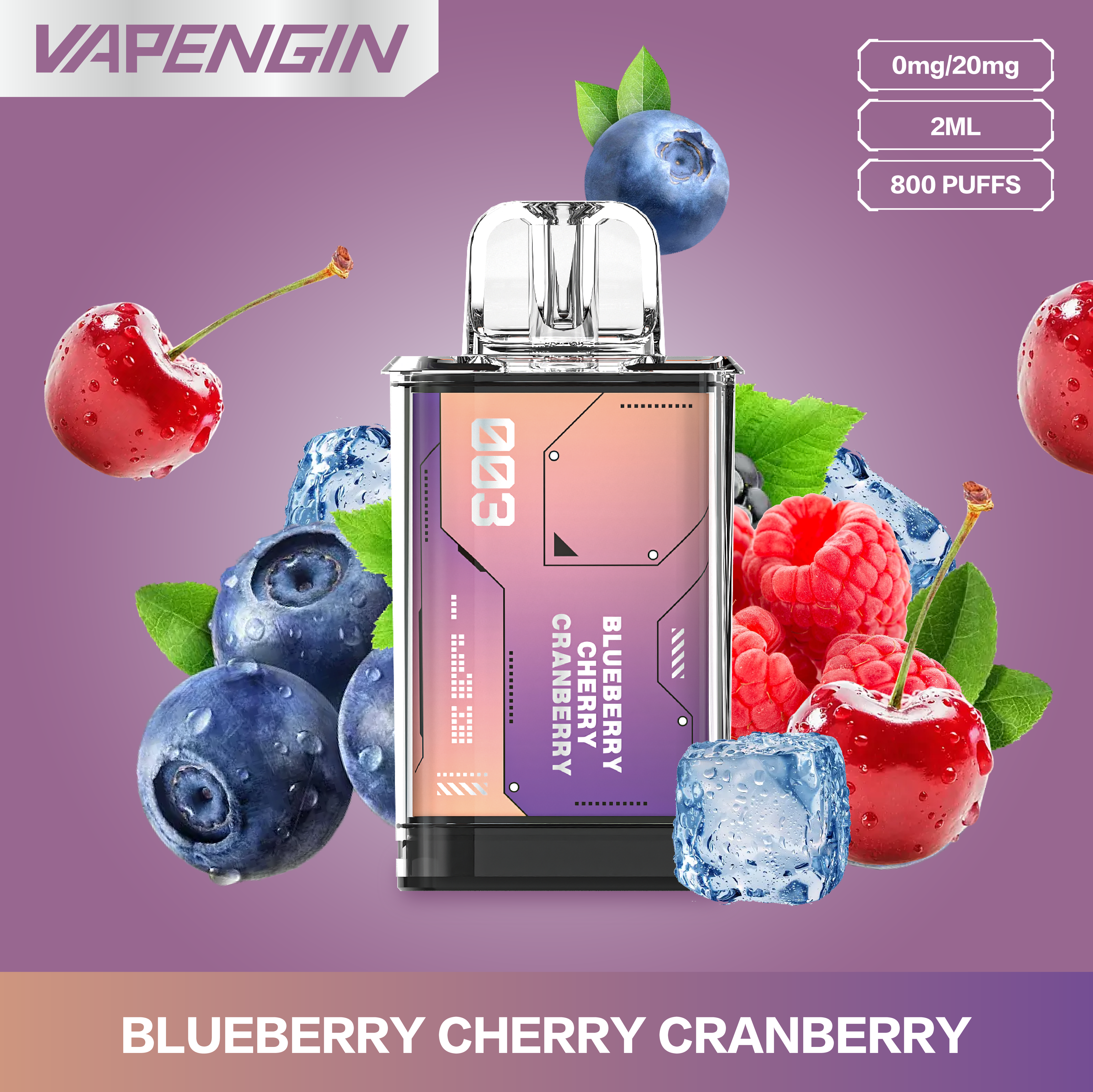 Vapengin Venus  Pods de Reemplazo Blueberry Cherry Cranberry (2 piezas)