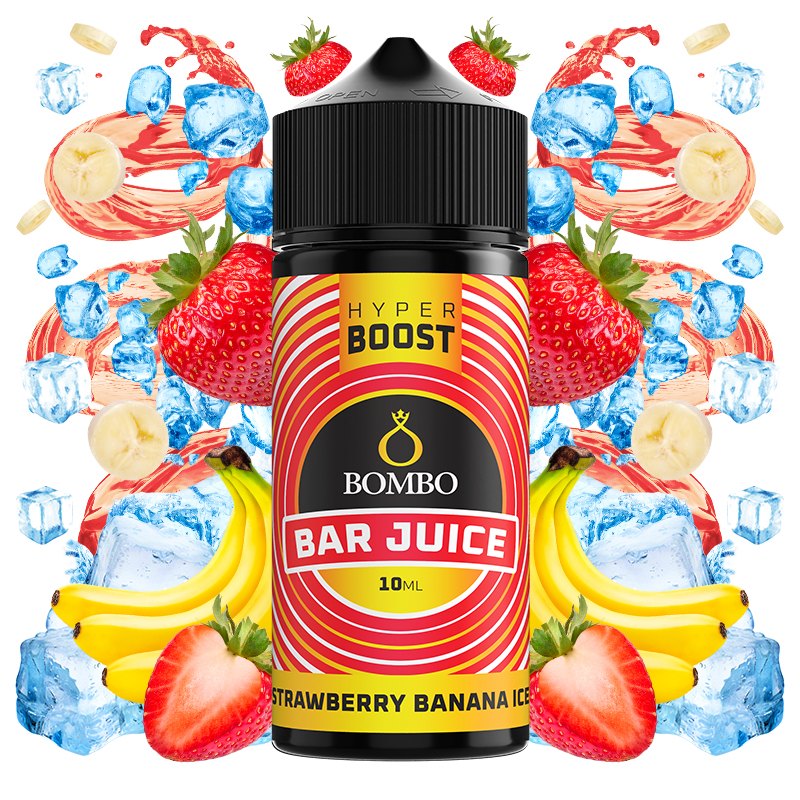 Bombo Bar Juice Hyper Boost Aroma Strawberry Banana Ice 10ml/120 (Longfill)