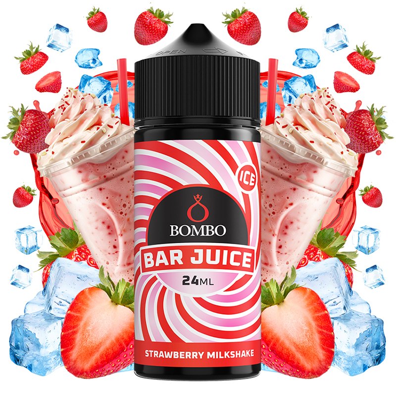 Bombo Bar Juice Aroma Strawberry Milkshake Ice 24ml/120 Longfill