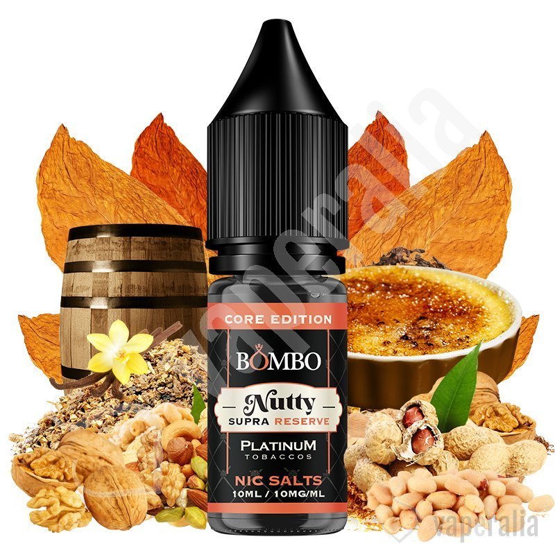 Bombo Platinum Tobaccos Core Edition Nutty Supra Reserve Salts 10ml